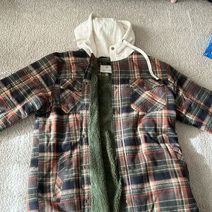 Men’s Fleece Lined button up hoodie